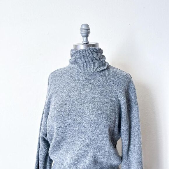 h&m wool‎ blend gray turtleneck sweater womens xs - Picture 3 of 5
